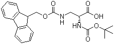N-Boc-N'-Fmoc-D-2,3-diaminopropionic acid molecular structure (CAS 131570-56-4)