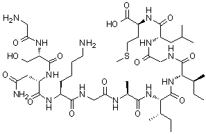Human beta-amyloid peptide(25-35) molecular structure (CAS 131602-53-4)