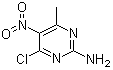 4-氯-6-甲基-5-硝基-2-嘧啶胺分子结构 (CAS 13162-24-8)