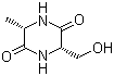 (3S,6S)-3-(Hydroxymethyl)-6-methyl-2,5-piperazinedione molecular structure (CAS 13174-73-7)