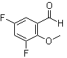 structure of CAS# 131782-50-8, 3,5-Difluoro-2-methoxybenzaldehyde