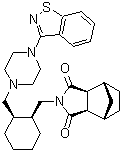 (3aR,4S,7R,7aS)-2-[[(1S,2R)-2-[[4-(1,2-Benzisothiazol-3-yl)-1-piperazinyl]methyl]cyclohexyl]methyl]hexahydro-4,7-methano-1H-isoindole-1,3(2H)-dione molecular structure (CAS 1318074-19-9)