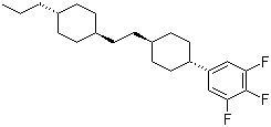 结构式 CAS# 131819-24-4, 1,2,3-三氟-5-[反式-4-[2-(反式-4-丙基环己基)乙基]环己基]苯