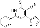 1,2-Dihydro-6-phenyl-4-(2-thienyl)-2-thioxo-3-pyridinecarbonitrile molecular structure (CAS 131841-89-9)