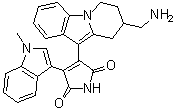 3-[8-(Aminomethyl)-6,7,8,9-tetrahydropyrido[1,2-a]indol-10-yl]-4-(1-methyl-1H-indol-3-yl)-1H-pyrrole-2,5-dione molecular structure (CAS 131848-97-0)
