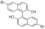 结构式 CAS# 13185-00-7, 6,6'-二溴-1,1'-联-2-萘酚