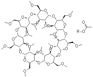 Heptakis(3-O-acetyl-2,6-di-O-methyl)-beta-cyclodextrin molecular structure (CAS 131889-29-7)