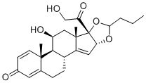 structure of CAS# 131918-64-4, 14,15-Dehydro Budesonide;(1R,4R,8S,9S,11S,12S,13R)-11-hydroxy-8-(2-hydroxyacetyl)-9,13-dimethyl-6-propyl-5,7-dioxapentacyclo[10.8.0.02,9.04,8.013,18]icosa-2,14,17-trien-16-one