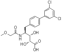 4,5-Dideoxy-5-(3',5'-dichloro[1,1'-biphenyl]-4-yl)-4-[(2-methoxyacetyl)amino]-L-arabinonic acid molecular structure (CAS 1319207-44-7)