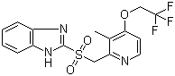 structure of CAS# 131926-99-3, Lansoprazole sulfone;2-[[[3-Methyl-4-(2,2,2-trifluoroethoxy)-2-pyridinyl]methyl]sulfonyl]-1H-benzimidazole