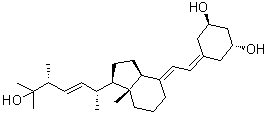 (1R,3R)-5-[(2E)-2-[(1R,3aS,7aR)-Octahydro-1-[(1R,2E,4R)-5-hydroxy-1,4,5-trimethyl-2-hexen-1-yl]-7a-methyl-4H-inden-4-ylidene]ethylidene]-1,3-cyclohexanediol molecular structure (CAS 132015-95-3)