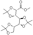 2,3:4,5:6,7-三-O-(1-甲基亚乙基)-D-甘油型-D-塔洛-庚糖酸甲酯分子结构 (CAS 132047-00-8)