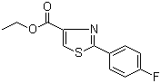 结构式 CAS# 132089-35-1, 2-(4-氟苯基)噻唑-4-甲酸乙酯