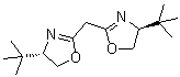 Bis((4S)-4-tert-butyl-4,5-dihydrooxazol-2-yl)methane molecular structure (CAS 132098-54-5)