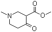 1-甲基-4-哌啶酮-3-羧酸甲酯分子结构 (CAS 13221-89-1)