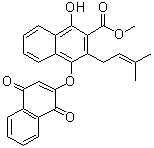 结构式 CAS# 132242-52-5, 钩毛茜草素 C