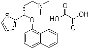 S-(+)-N,N-Dimethyl-3-(1-naphthoxy)-3-(2-thienyl)-1-propylamine oxalate molecular structure (CAS 132335-47-8)