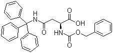 N-Cbz-N'-trityl-L-asparagine molecular structure (CAS 132388-57-9)