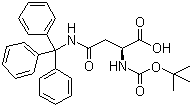 Boc-N-beta-Trityl-L-asparagine molecular structure (CAS 132388-68-2)