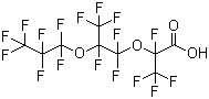 Perfluoro-2,5-dimethyl-3,6-dioxanonanoic acid molecular structure (CAS 13252-14-7)
