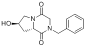 (7R,8aS)-2-benzyl-7-hydroxyhexahydropyrrolo[1,2-a]pyrazine-1,4-dione molecular structure (CAS 132714-97-7)