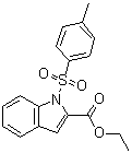 结构式 CAS# 132819-92-2, 1-[(4-甲基苯基)磺酰基]-1H-吲哚-2-羧酸乙酯