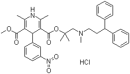 Lercanidipine hydrochloride molecular structure (CAS 132866-11-6)