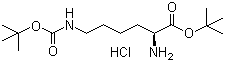N(e)-Boc-L-赖氨酸叔丁酯盐酸盐分子结构 (CAS 13288-57-8)