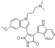 3-[1-[3-(Dimethylamino)propyl]-5-methoxy-1H-indol-3-yl]-4-(1H-indol-3-yl)-1H-pyrrole-2,5-dione molecular structure (CAS 133053-19-7)