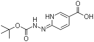 structure of CAS# 133081-25-1, 6-[2-(tert-Butoxycarbonyl)hydrazinyl]nicotinic acid;6-[2-[(tert-Butoxy)carbonyl]hydrazinyl]-3-pyridinecarboxylic acid; 6-Boc-hydrazinonicotinic acid