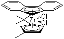 Isopropylidene(3-methylcyclopentadienyl)(9-fluorenyl)zirconium dichloride molecular structure (CAS 133190-48-4)