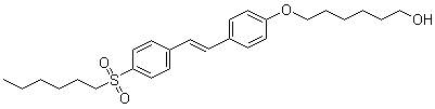 6-[4-[2-[4-(Hexylsulfonyl)phenyl]ethenyl]phenoxy]-1-hexanol molecular structure (CAS 133261-44-6)