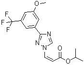 structure of CAS# 1333151-73-7, (2Z)-3-[3-[3-Methoxy-5-(trifluoromethyl)phenyl]-1H-1,2,4-triazol-1-yl]-2-propenoic acid 1-methylethyl ester