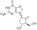 rel-2-Amino-1,9-dihydro-9-[(1R,3S,4R)-4-hydroxy-3-(hydroxymethyl)-2-methylenecyclopentyl]-6H-purin-6-one molecular structure (CAS 1333204-94-6)