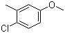 4-氯-3-甲基苯甲醚分子结构 (CAS 13334-71-9)