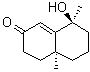 结构式 CAS# 133369-42-3, (4aS-顺式)-4,4a,5,6,7,8-六氢-8-羟基-4a,8-二甲基-2(3H)-萘酮