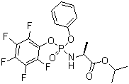 N-[(S)-(2,3,4,5,6-Pentafluorophenoxy)phenoxyphosphinyl]-L-alanine 1-methylethyl ester molecular structure (CAS 1334513-02-8)
