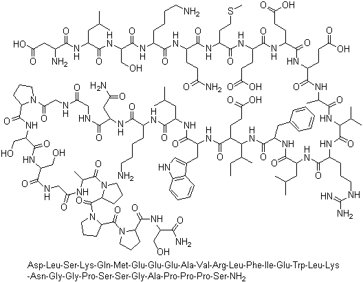 结构式 CAS# 133514-43-9, 艾塞那肽