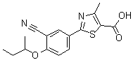 2-[3-Cyano-4-(1-methylpropoxy)phenyl]-4-methyl-5-thiazolecarboxylic acid molecular structure (CAS 1335202-59-9)