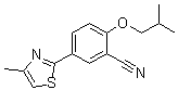 2-Isobutoxy-5-(4-methylthiazol-2-yl)benzonitrile molecular structure (CAS 1335202-60-2)