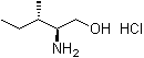 structure of CAS# 133736-94-4, [S-(R*,R*)]-2-Amino-3-methyl-1-pentanol hydrochloride