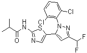 结构式 CAS# 1338247-35-0, N-[5-[1-(2,6-二氯苯基)-3-(二氟甲基)-1H-吡唑-5-基]-2-噻唑基]-2-甲基-丙酰胺