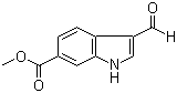 structure of CAS# 133831-28-4, Methyl 3-Formylindole-6-carboxylate;3-Formylindole-6-carboxylic acid methyl ester