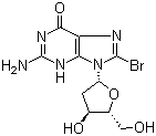 structure of CAS# 13389-03-2, 8-Bromo-2'-deoxyguanosine
