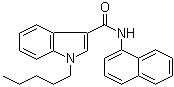 structure of CAS# 1338925-11-3, N-1-Naphthalenyl-1-pentyl-1H-indole-3-carboxamide