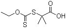 结构式 CAS# 133944-74-8, 2-乙黄原酸基异丁酸; 2-((乙氧基硫代甲酰)硫)-2-甲基丙酸