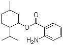 结构式 CAS# 134-09-8, 5-甲基-2-(1-甲基乙基)环己醇 2-氨基苯甲酸酯