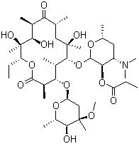 Erythromycin propionate molecular structure (CAS 134-36-1)