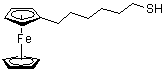 structure of CAS# 134029-92-8, (6-Mercaptohexyl)ferrocene;6-Ferrocenyl-1-hexanethiol; 6-Ferrocenylhexanethiol