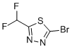 2-Bromo-5-(difluoromethyl)-1,3,4-thiadiazole molecular structure (CAS 1340313-49-6)